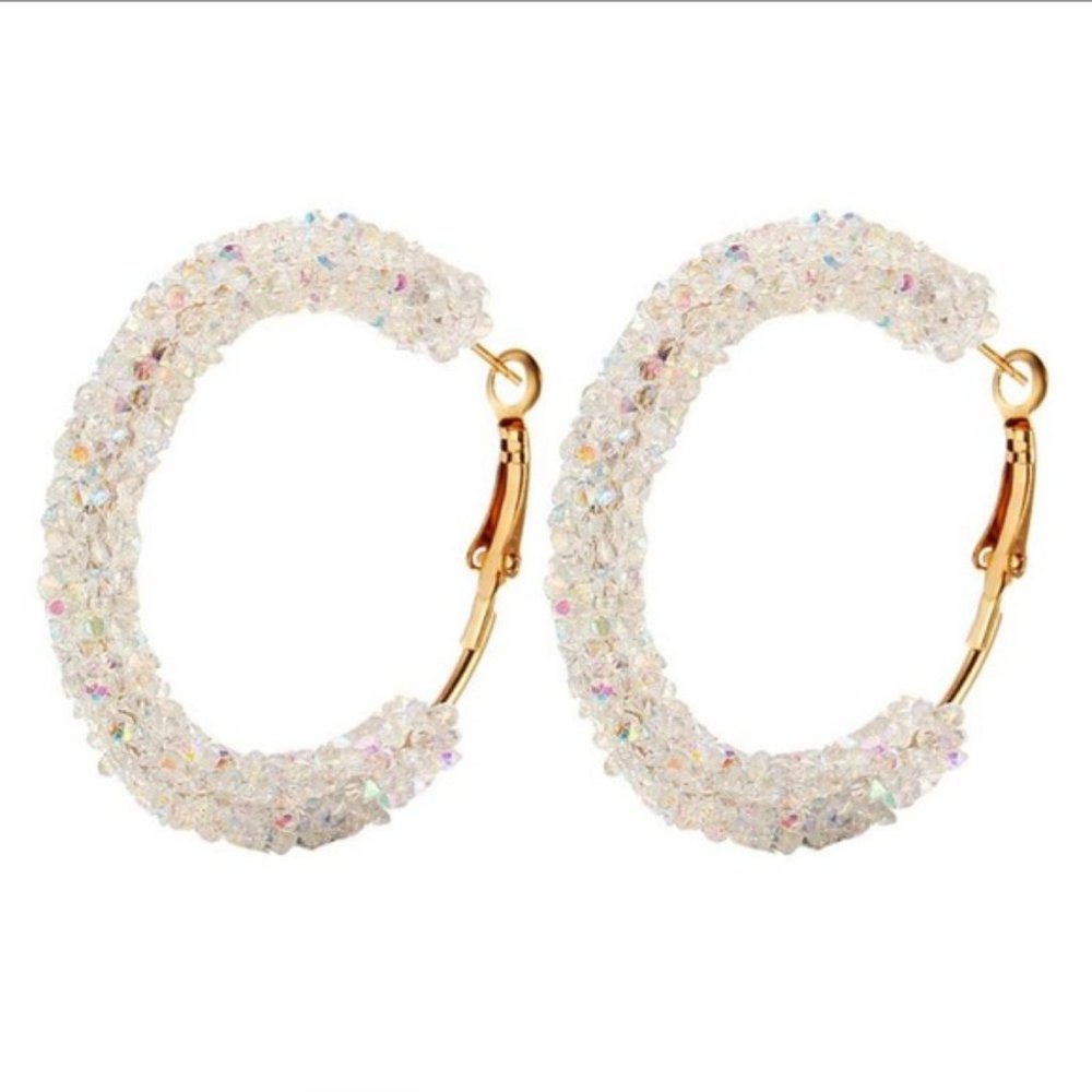 Acrylic Crystal Hoops - Picture 3 of 3